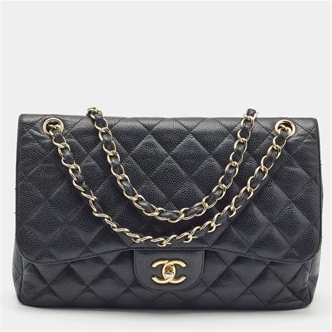 chanel black out flap|chanel caviar double flap.